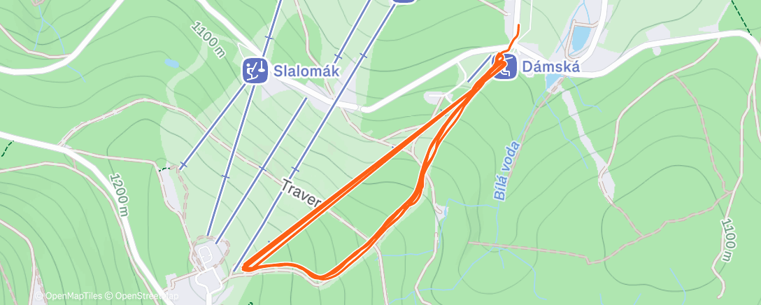 Map of the activity, Morning Snowboard