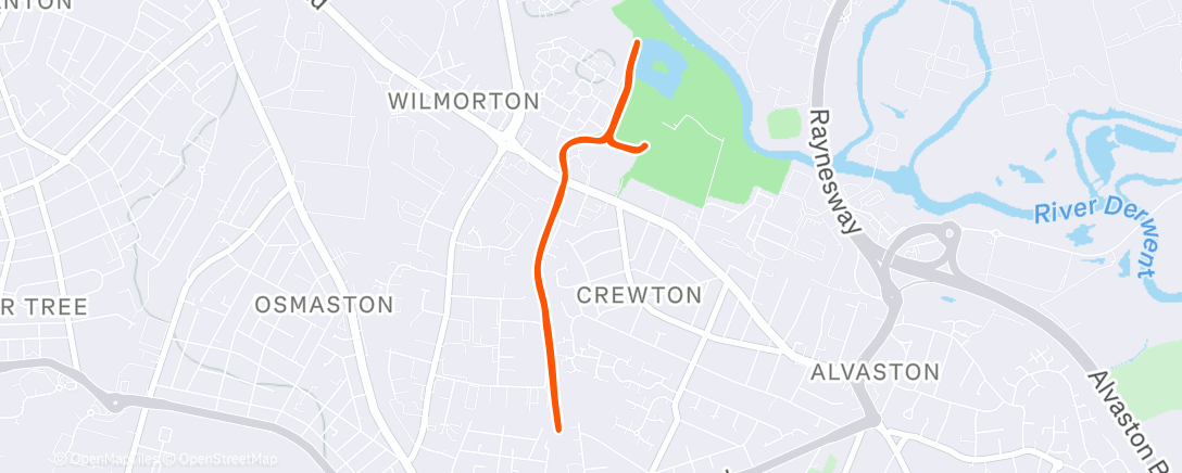 Map of the activity, Parkrun #33
