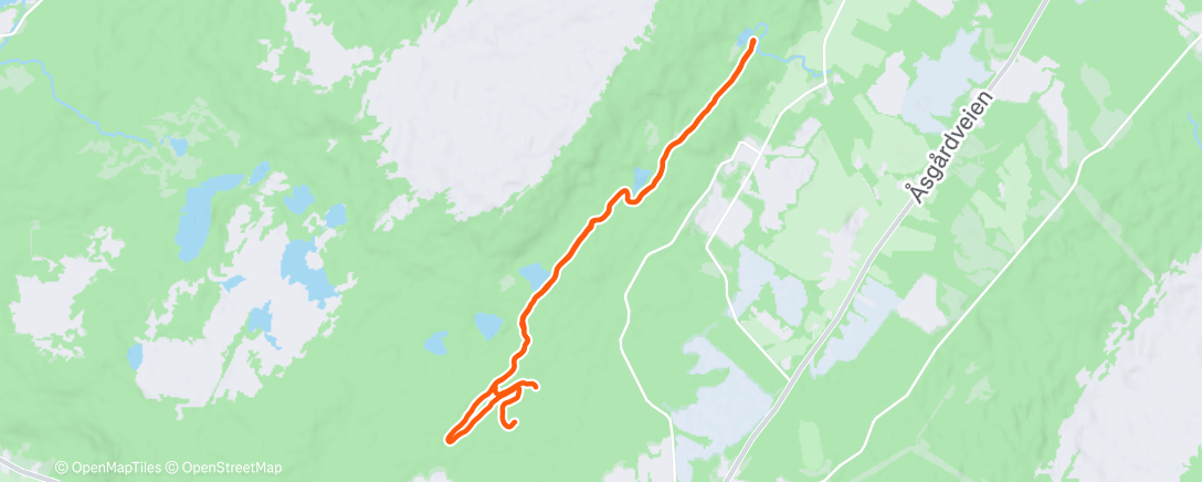 Map of the activity, Afternoon Nordic Ski