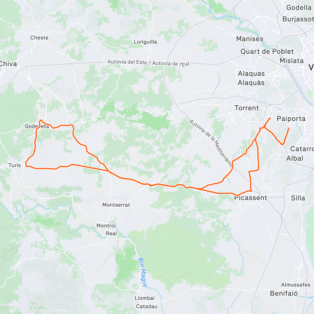 Map of the activity, Turis