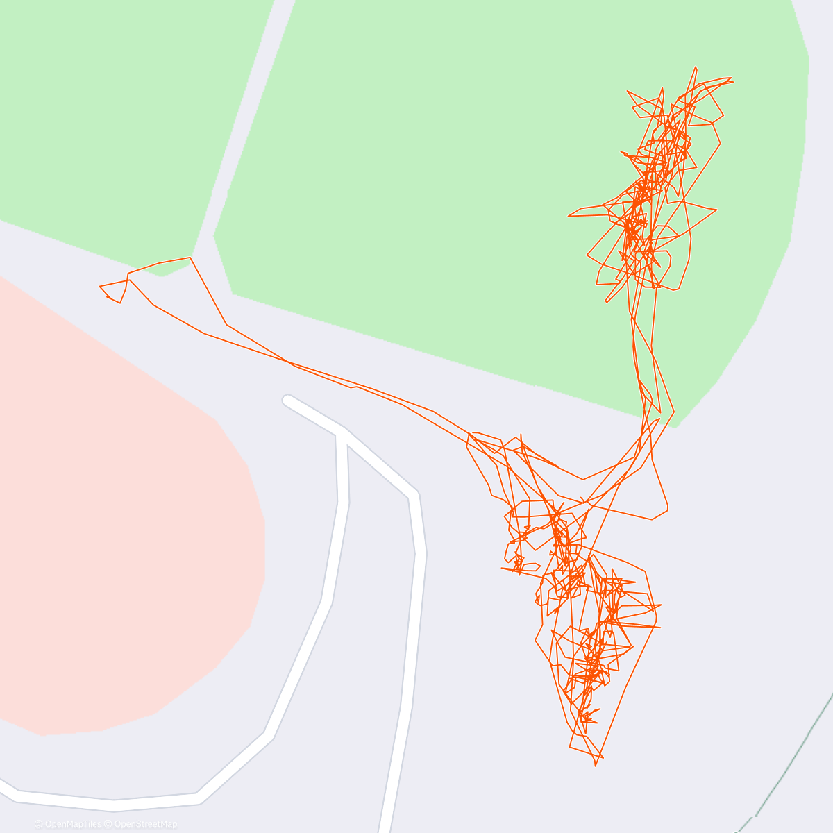 Map of the activity, Lunch Football (Turkey Bowl 2025)