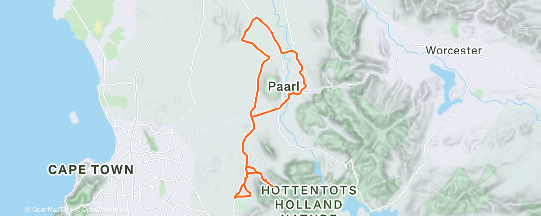 Map of the activity, Base Miles MTB on road