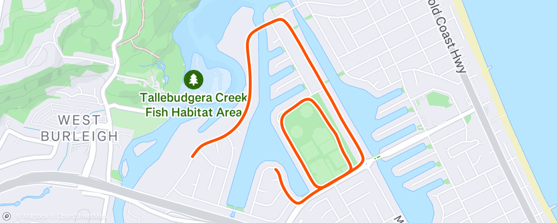 Map of the activity, Morning Run