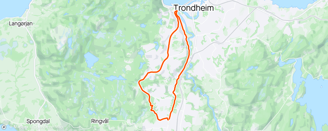 Map of the activity, Gå/løp