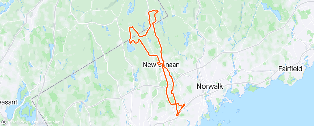 Map of the activity, After work ride ….. found new roads & hills!
Another warm day!
I-95 disaster near work & shut down both directions!!!!