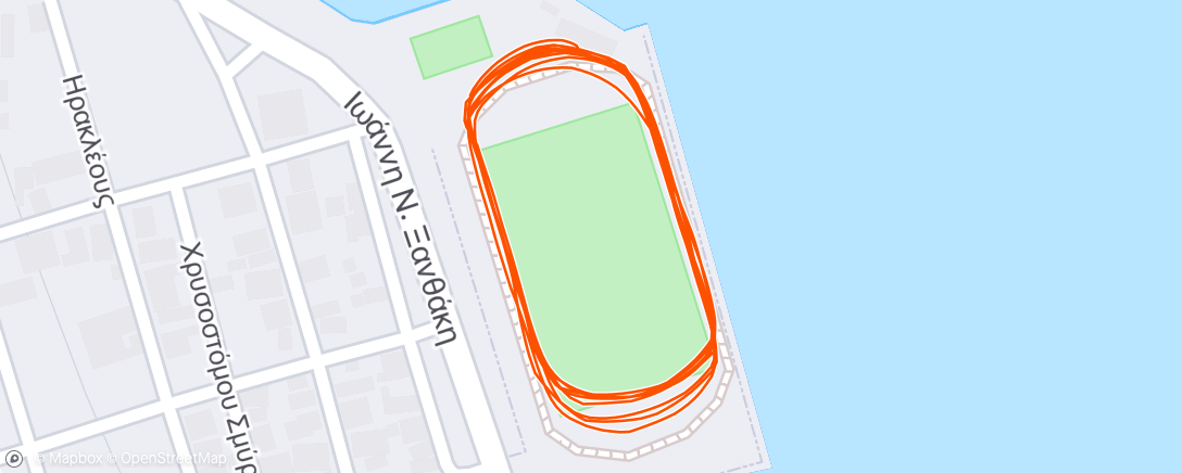 Map of the activity, Evening Run