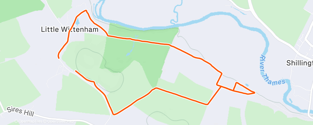 Map of the activity, Morning Run