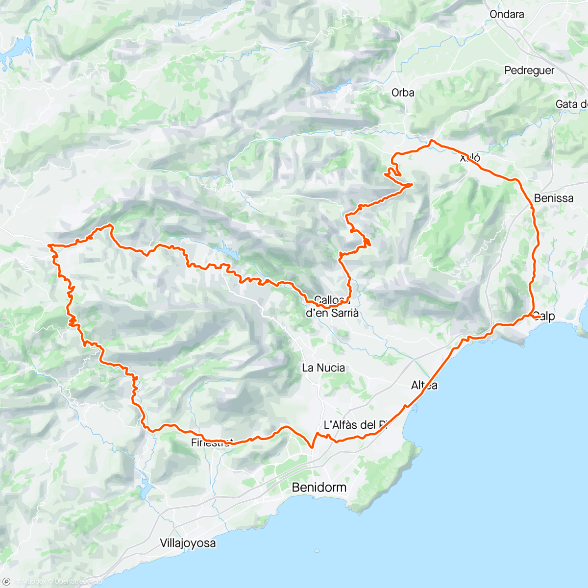 Map of the activity, Coll de rates black edition 🥲