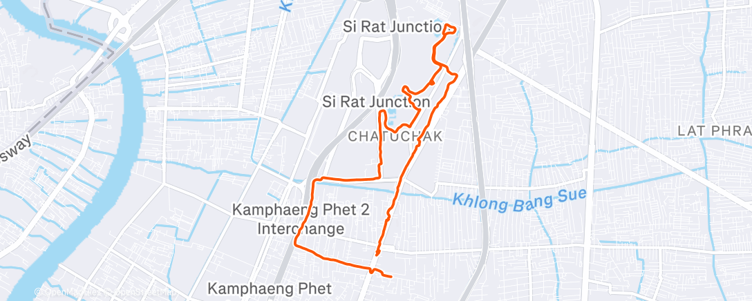 Map of the activity, Morning Run