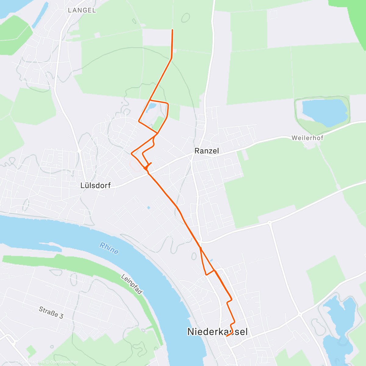 Карта физической активности (Streckenbesichtigung Lüra Silvesterlauf)