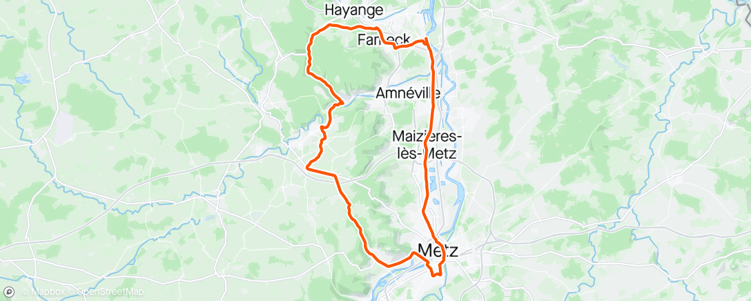 Map of the activity, Morning Ride