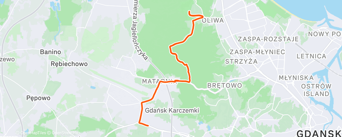 Map of the activity, Morning Ride