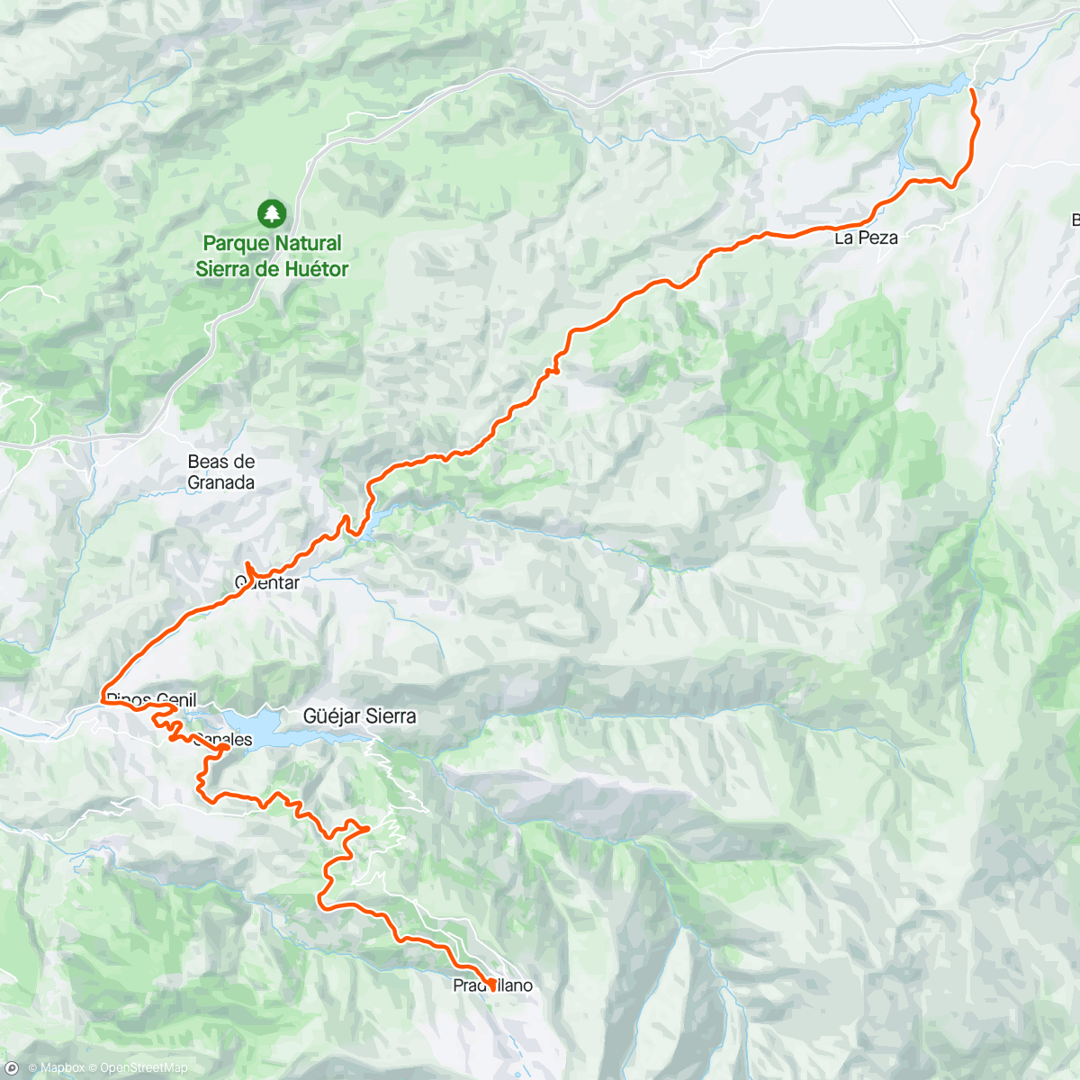 Map of the activity, Sierra