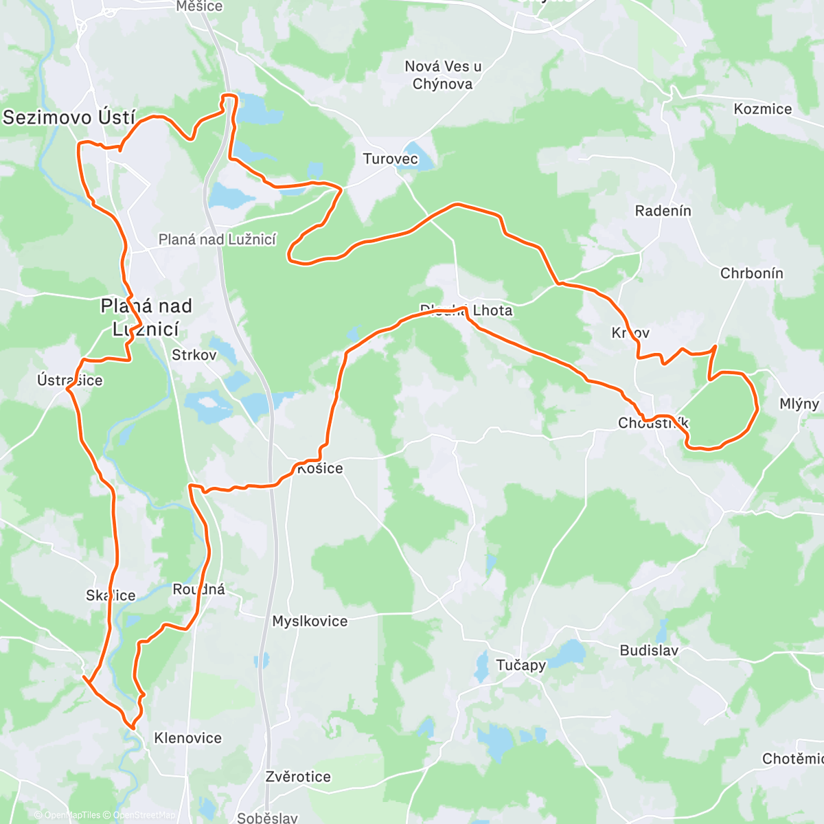 Карта физической активности (Kolem hradu pánů z Choustníka a na Kozí hrádek ⛄)