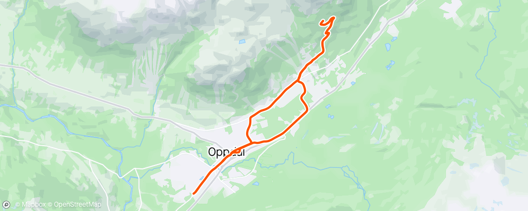 Map of the activity, Oppdalstoppen