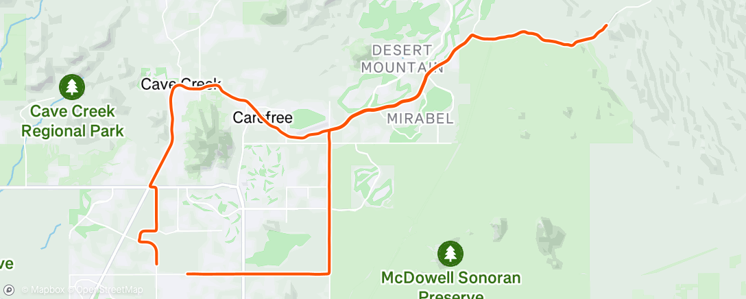 Mapa da atividade, Cycling