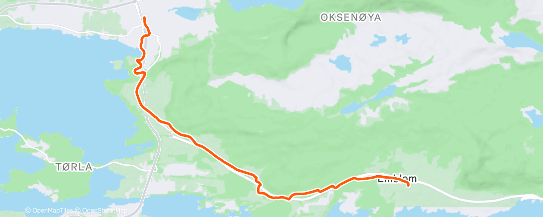 Map of the activity, Afternoon Ride