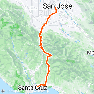 san jose to santa cruz v1 36.9 mi Cycling Route on Strava