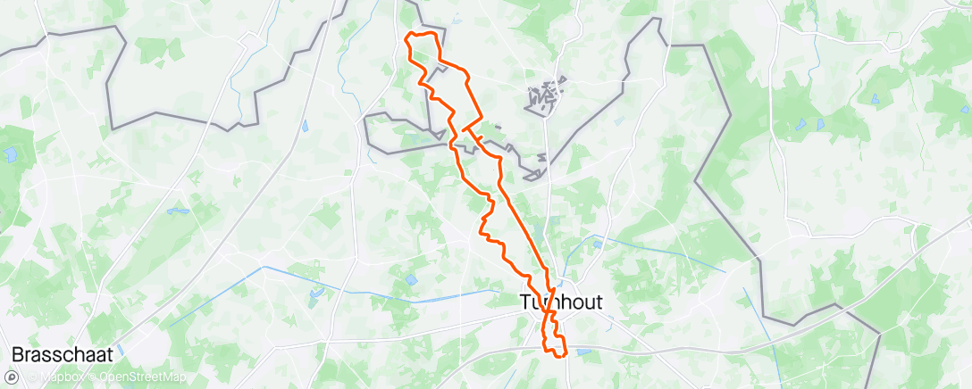 Mapa de la actividad (Namiddagrit op mountainbike)