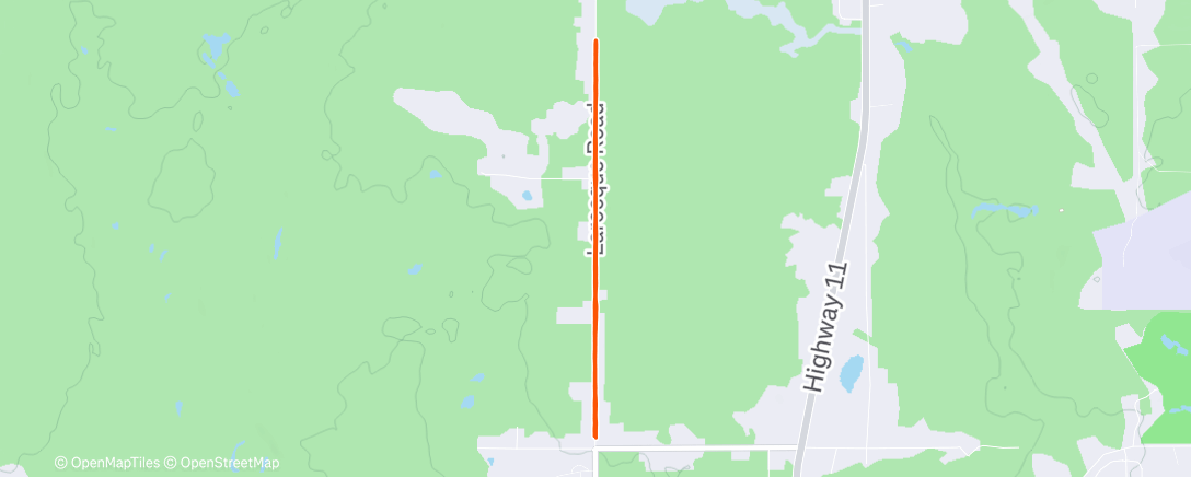 Map of the activity, Night Run