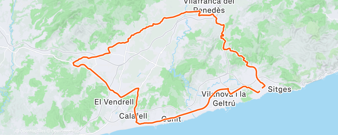 Map of the activity, Morning Ride