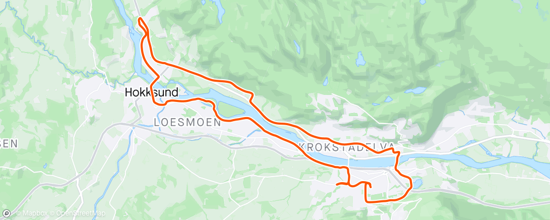 活动地图，Hokksundrunde med Sander