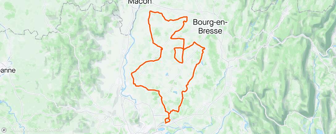 Карта физической активности (Défi 200km du ctDombes)