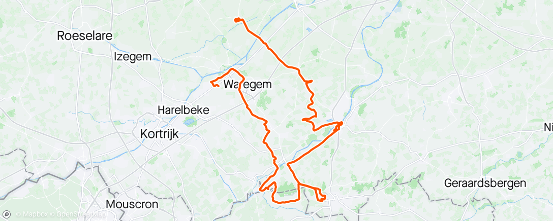 Karte der Aktivität „Ochtend rit naar Vlaamse Ardennen”