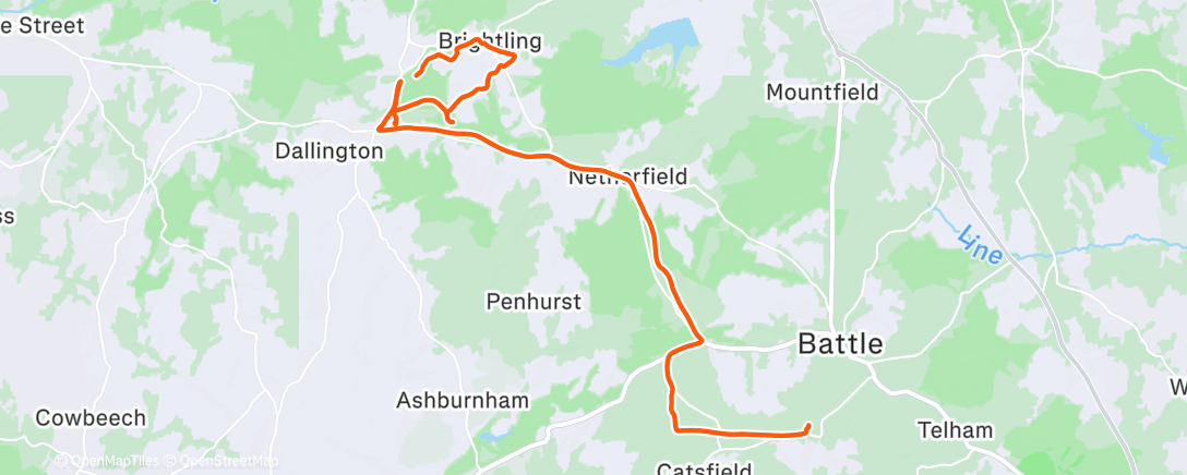 Map of the activity, ☀️ Lunch Hike