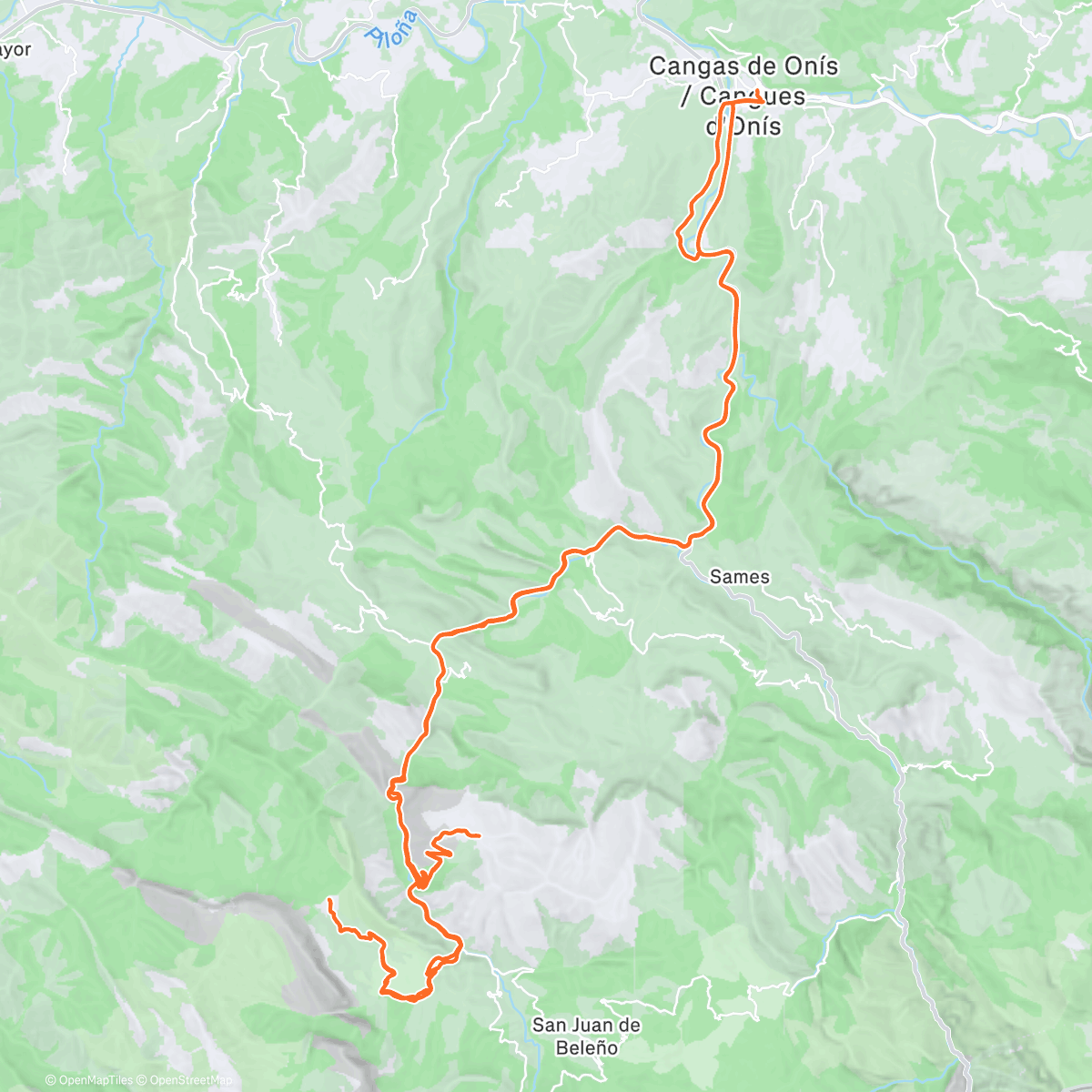 Карта физической активности (Collada Taranes y Carangas)