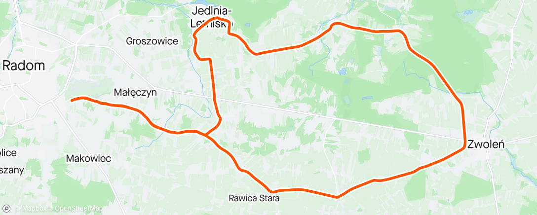 Map of the activity, Wieczorny przejazd