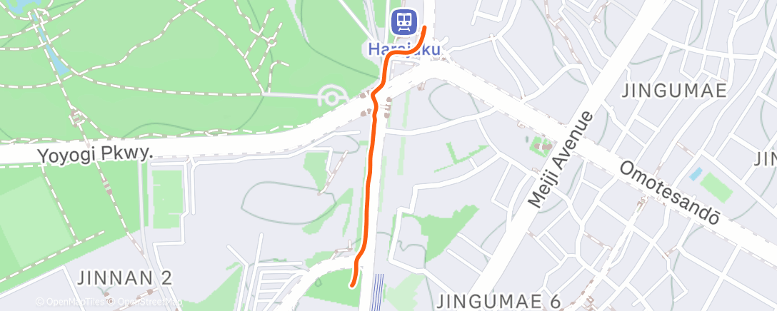 Map of the activity, Afternoon Walk