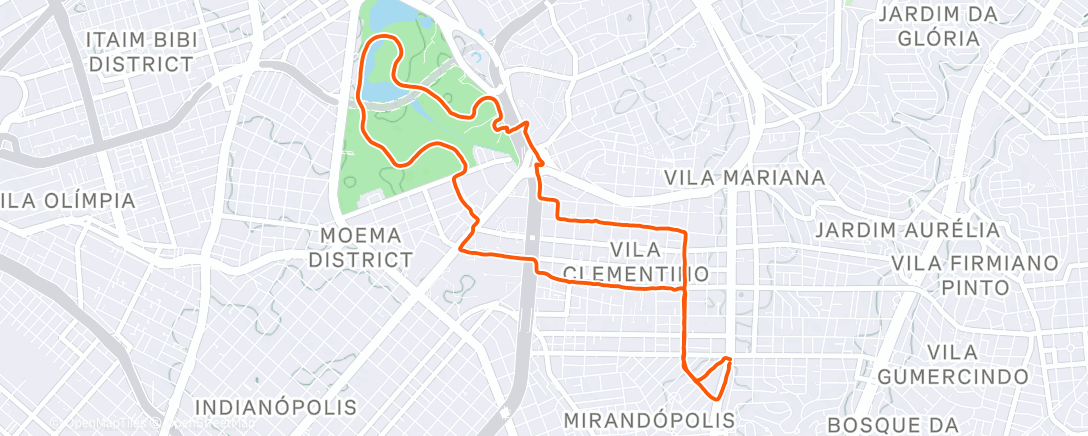 Map of the activity, Morning Run