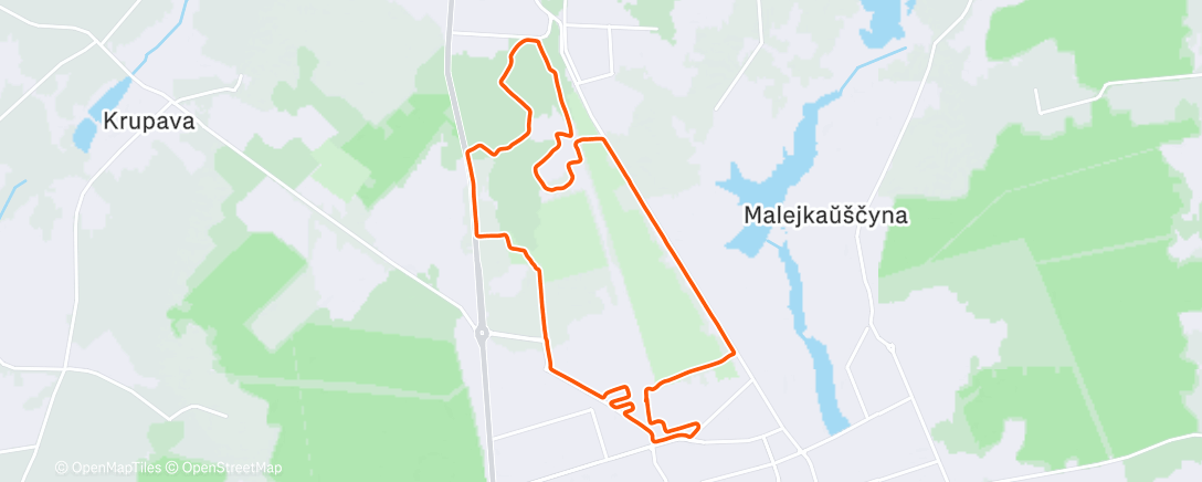 Map of the activity, Дневной забег