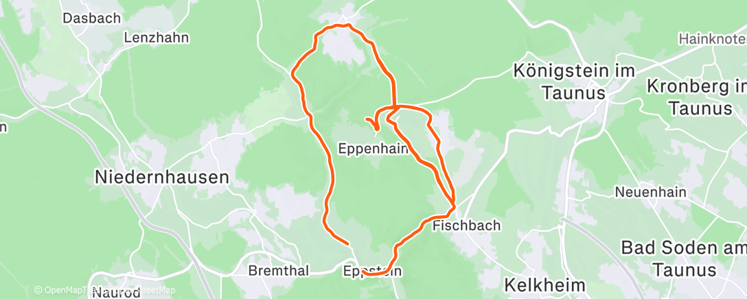 Map of the activity, Taunustaler XMas Höhenmeter Battle