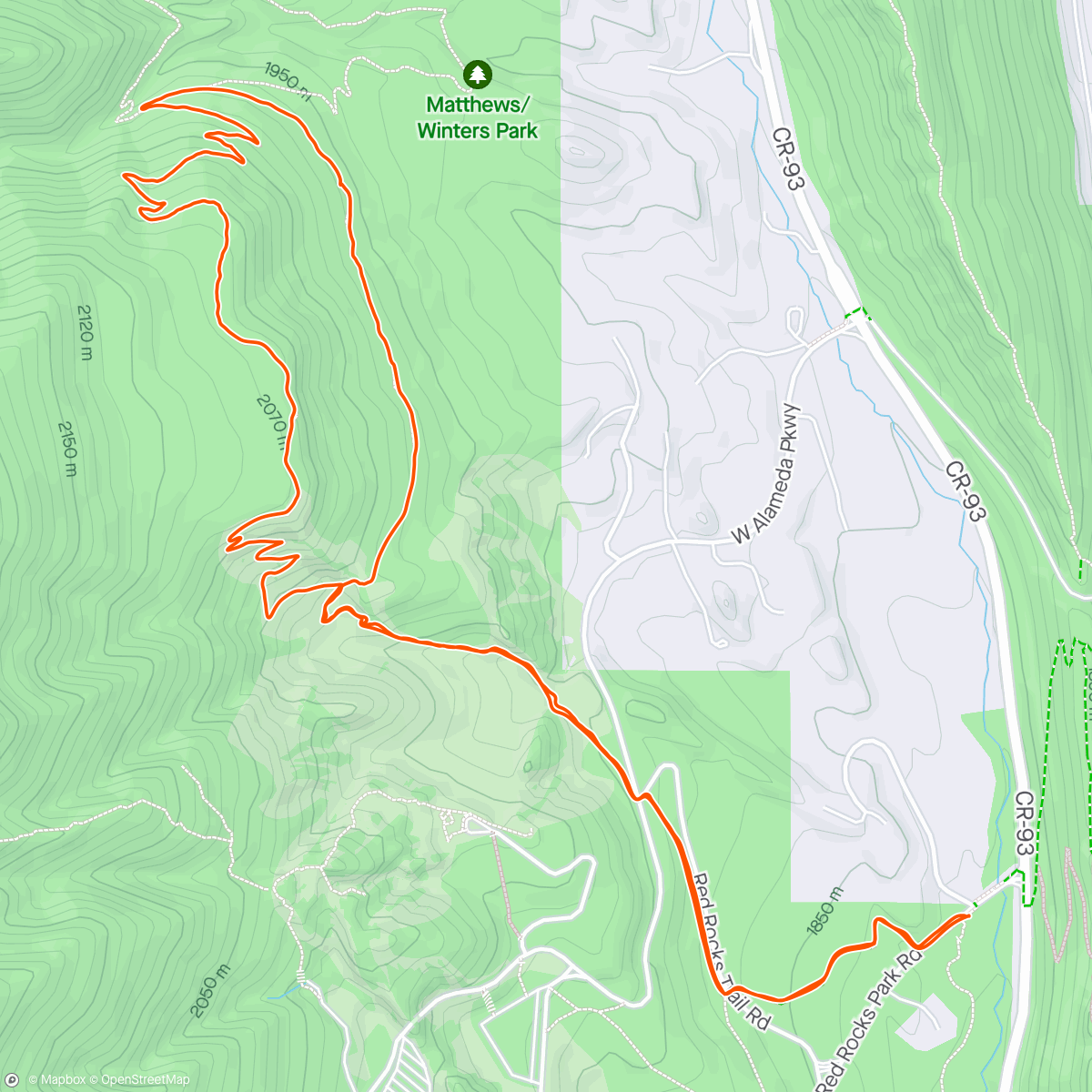 Map of the activity, Fuck this trail