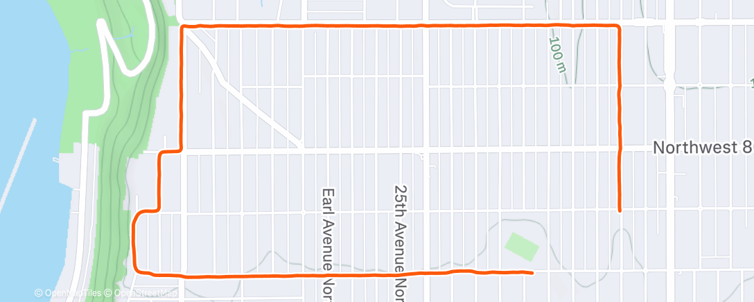 Map of the activity, Morning Run