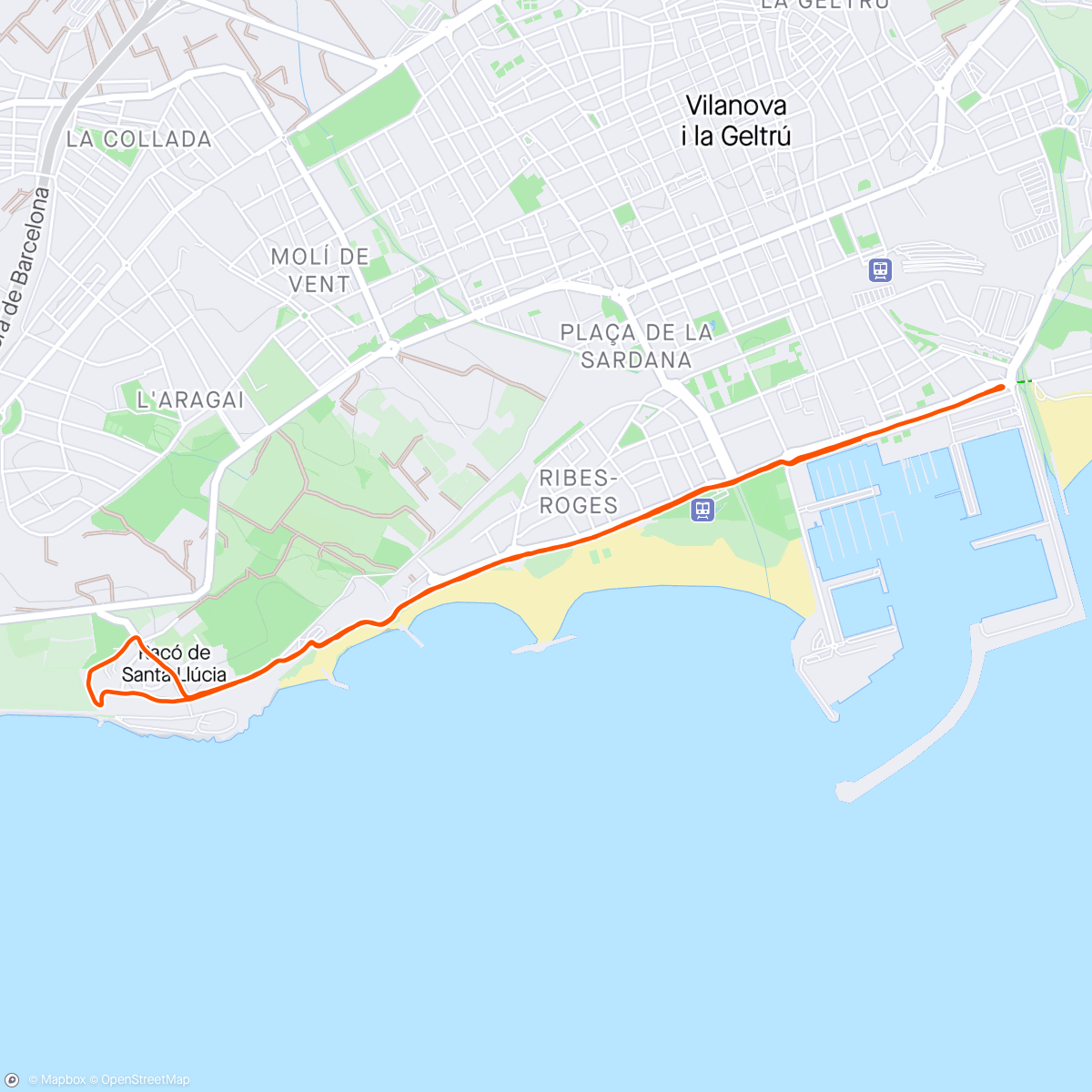 Map of the activity, Running 🏃🏻‍♂️ on the beach 🏖️