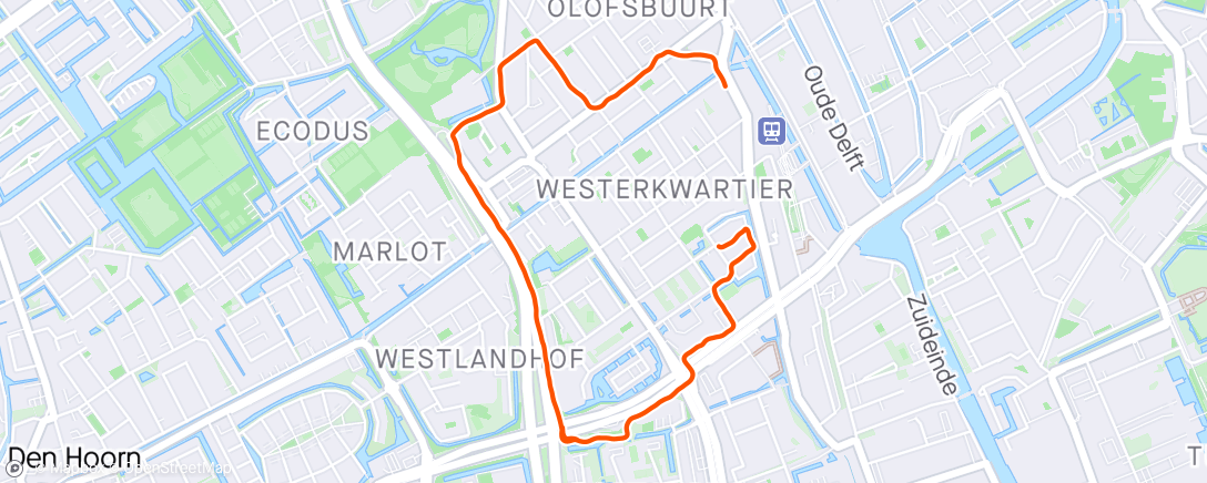 Map of the activity, Kleine Abendrunde durch Delft