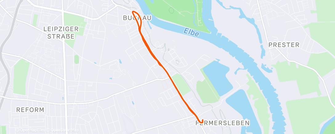 Map of the activity, Abendspaziergang