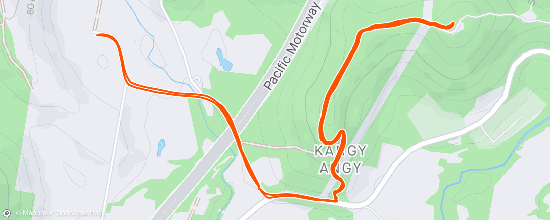 Map of the activity, Lest We Forget Tangy Dangy Hill Repeats