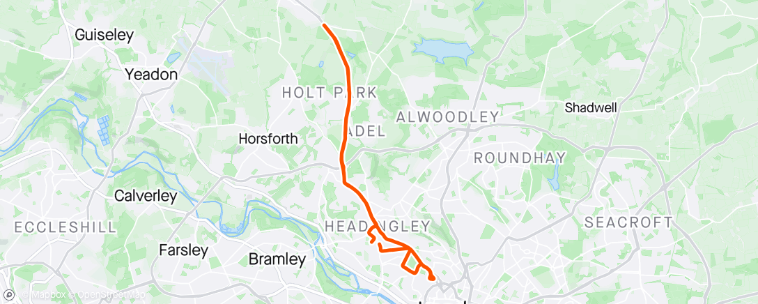 Mapa de la actividad (Leeds Half)