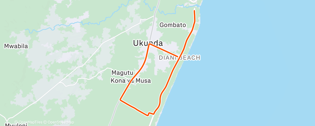 Map of the activity, African Champs TT