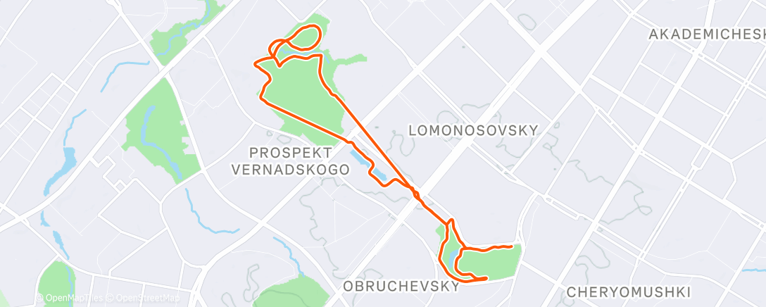 Map of the activity, ❄️  Утренний забег