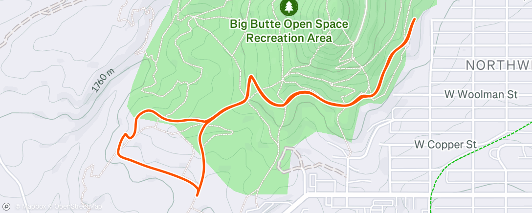 Map of the activity, Big Butte