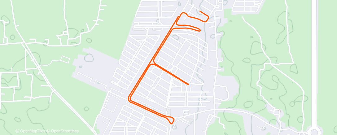 Map of the activity, Evening Run