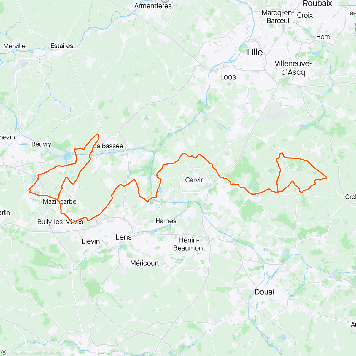 Map of the activity, 4J de Dunkerque E4