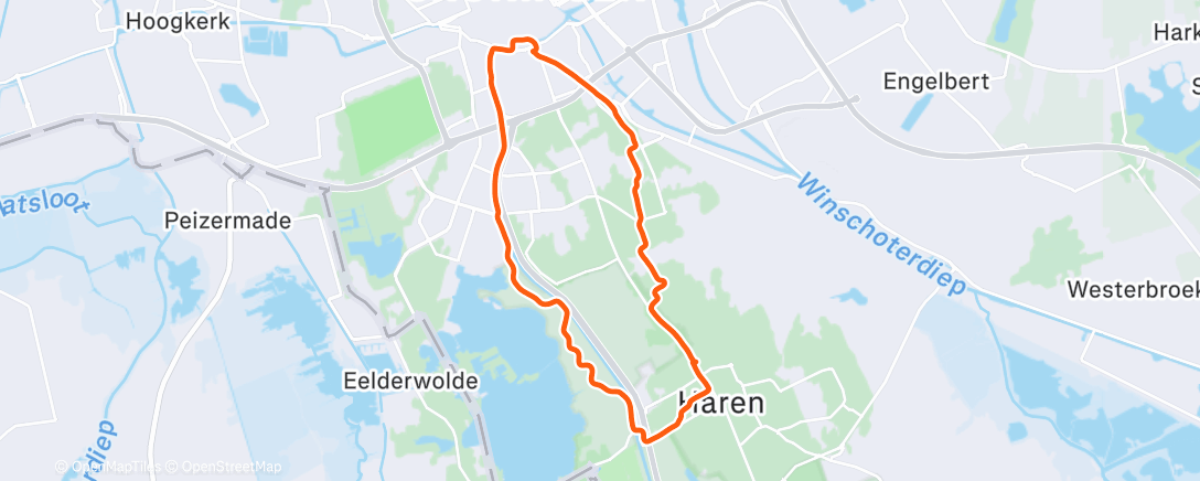 Map of the activity, Namiddagloop