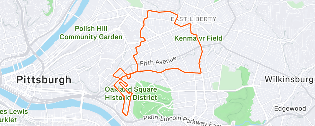 Map of the activity, just let the ol’ legs go