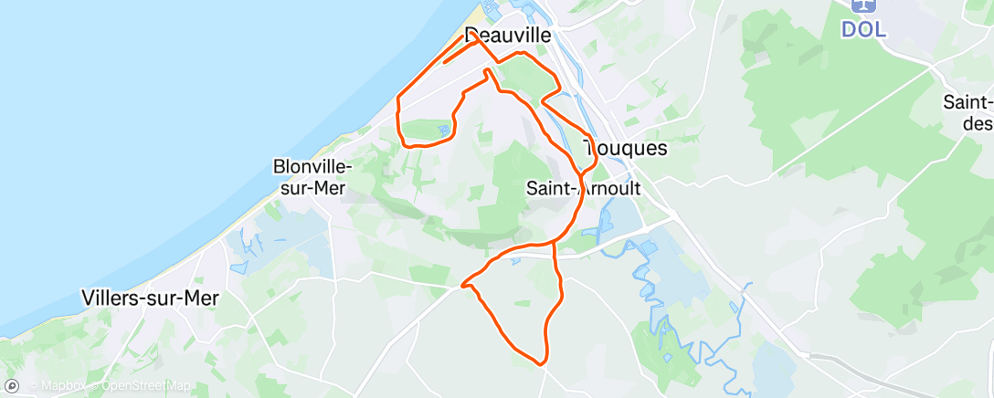 Map of the activity, Semi- marathon de Deauville